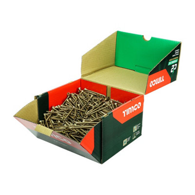 Timco C2 Strong-Fix Multi-Purpose Premium Countersunk Gold Woodscrews5.0 X 70 (1000Pcs) from B&Q