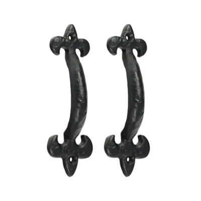 TimcoFleur De Lys Pull HandleAntique Black (Size 6"1 Each) from B&Q