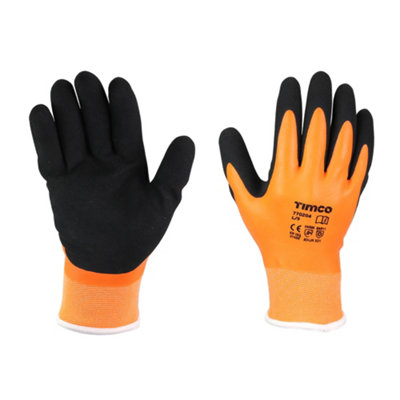 TimcoAqua Thermal Grip GloveSandy Latex Coated Polyester (Size Large1 Each) from B&Q