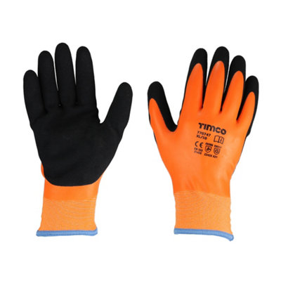 TimcoAqua Thermal Grip GloveSandy Latex Coated Polyester (Size X Large1 Each) from B&Q