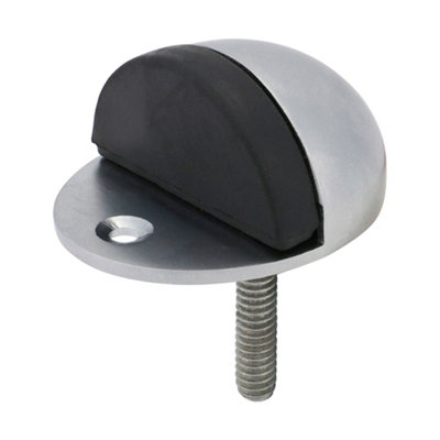 TimcoOval Door StopSatin Chrome (Size 47mm1 Each) from B&Q