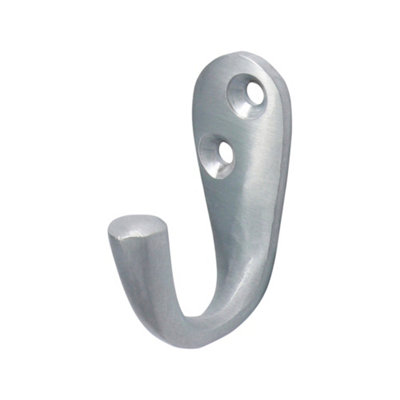 Timco - Single Robe Hook - Satin Chrome (Size 44 X 18Mm - 1 Each)