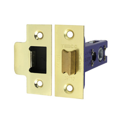 TimcoArchitectural Tubular LatchElectro Brass & Satin Nickel (Size 78 Case / 57 Backset1 Each) from B&Q