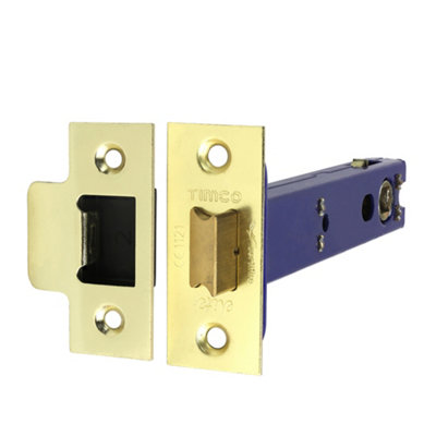 TimcoArchitectural Tubular LatchElectro Brass & Satin Nickel (Size 128 Case / 107.5 Backset1 Each) from B&Q