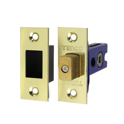 TimcoArchitectural Tubular DeadboltElectro Brass & Satin Nickel (Size 65.5 Case / 45 Backset1 Each) from B&Q