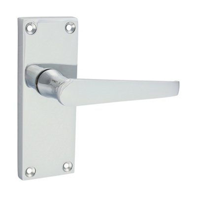 TimcoVictorian Straight Latch Handles Polished Chrome (Size 114 X 422 Pieces) from B&Q