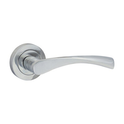 B&Q - TimcoEdleston Lever On Rose HandlesPolished Chrome (Size 51mm2 Pieces)