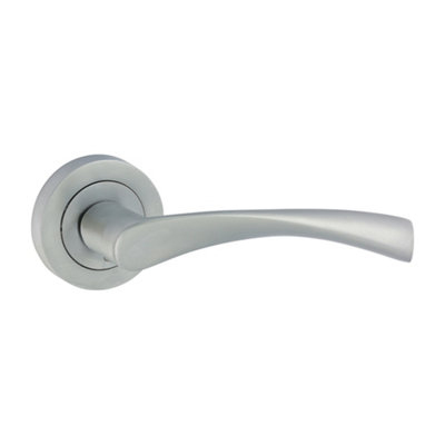 B&Q - TimcoEdleston Lever On Rose HandlesSatin Chrome (Size 51mm2 Pieces)
