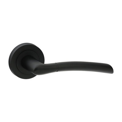 B&Q - TimcoShavington Lever On Rose HandlesMatt Black (Size 51mm2 Pieces)