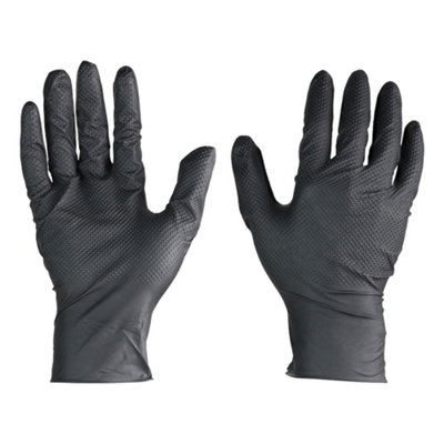 TimcoDiamond Textured Disposable Nitrile Gloves (Size Medium50 Each) from B&Q