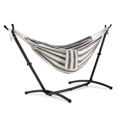 Vonhaus Hammock With StandFreestanding 2 Person Hammock With Adjustable FrameTravel Bag For GardenBeachCamping & Outdoors from B&Q