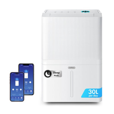 B&Q -  Dehumidifier 30L/dayWater TankWifiFor DampCondensationLaundry & Clothes DryingPrevents Mould & Smells