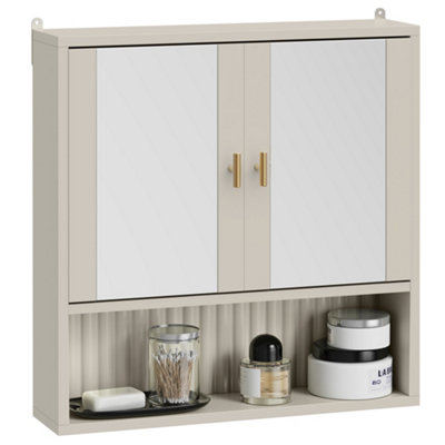 Vonhaus Unisex Stone Victoria Wall Mounted 2 Door Bathroom Mirror Cabinet In - Image 7
