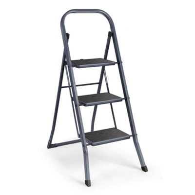 Vonhaus Steel 3 Step Ladder With 150Kg Capacity from B&Q