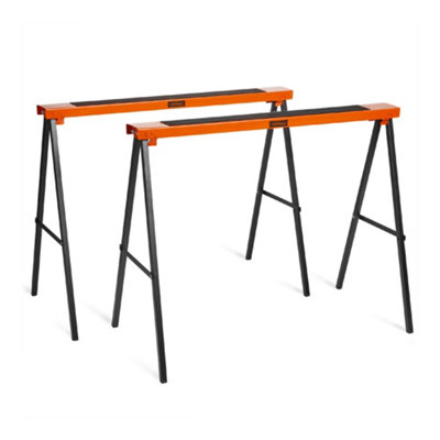 Vonhaus Saw Horse PairSaw Horses Twin Pack With 200Kg Weight CapacityLightweight With Carry Handle And Non-Slip Work Surface from B&Q
