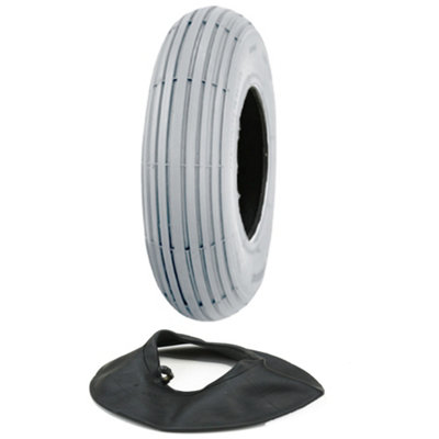 Parnells 200X50 Mobility Scooter Tyre & TubeGrey Tire Non Marking Wheelchair Pumped New from B&Q