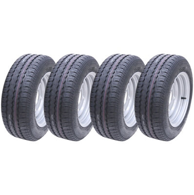 Parnells 4-185/60 R12C 5 Stud 112mm Pcd Trailer Wheels And Tyre Brian James Ifor Williams from B&Q
