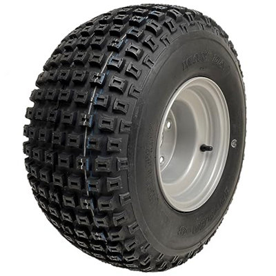 Parnells 18X9.50-8 Atv Knobby Tyre Fitted On 4 Stud 100Mm Pcd Steel Rim Wanda P322 4 Ply Size 18