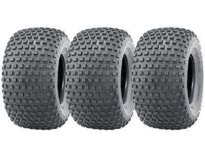 Parnells 22X11.00-8 Knobby Atv Tyre, Quad Trailer 22 11 8 Tire 4 Ply Heavy Duty, Set Of 3