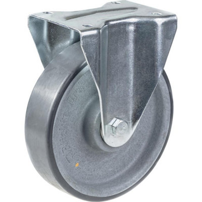 Parnells 160mm Fixed Castor With Grey Electrically Conductive Thermoplastic Polyurethane from B&Q