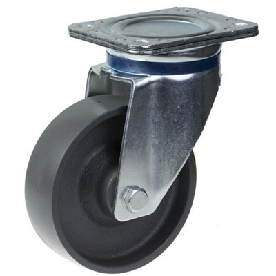 Parnells 150mm Swivel Castor With Grey Cast Iron Wheel from B&Q