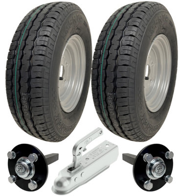 Parnells 145R10C Trailer KitHigh SpeedRoad Legal Wanda WheelsAxles & Hitch 750 Kgs from B&Q