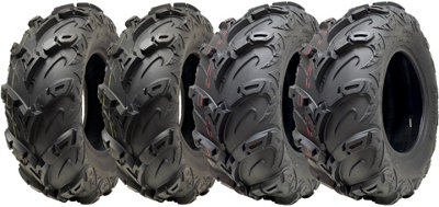 Parnells 24X10.00-12 & 24X8.00-12 Atv Quad Tyres Obor Mudsling Road Legal (Set Of 2 & 2) from B&Q