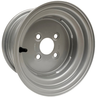 Parnells Grey 6.00X10 Wheel Rim 10" Inch Ride On Lawnmower Quad Bike, Tractor Stud 100Mm Pcd Size 4