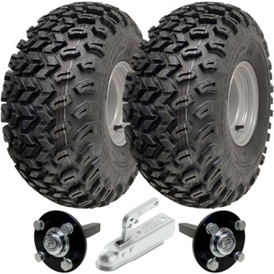 Parnells Black 22X11.00-8 Utility Atv Quad Trailer Kit, P334 Wheels Axles & Hitch Capacity 900Kg