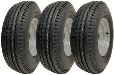 Parnells 5.00-10 Trailer Wheels 4-Ply High Speed Road Legal 355Kgs Wanda P802 (Set Of 3) from B&Q