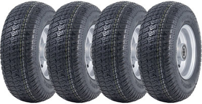 Parnells 13X5.00-6 Grass Lawnmower Tyres & Rims Wanda P33220mm 6304 Bearings (Set Of 4) from B&Q
