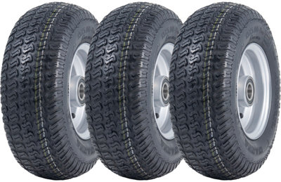 Parnells 13X5.00-6 Grass Lawnmower Tyres & Rims Wanda P332- 25mm 6205 Bearings (Set Of 3) from B&Q