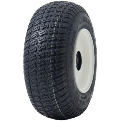 Parnells 13X5.00-6 Grass Lawnmower Tyre & Steel Wheel Rim Wanda P33220mm 6304 Bearings from B&Q