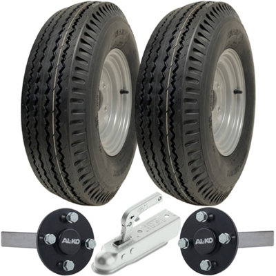 Parnells 5.00-10 High Speed Trailer Kit Road Legal P802 Wheels Alko Axles & Hitch 710Kgs from B&Q