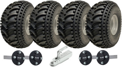 Parnells 22X11.00-8 Open Centre P308 Atv Trailer Kit Wheels Alko Axles & Spp Hitch 620Kgs Size 22