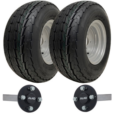 Parnells 20.5X8.00-10 Trailer Kit High Speed Road Legal Wheels Alko Hub & Stub Axle 750Kg from B&Q
