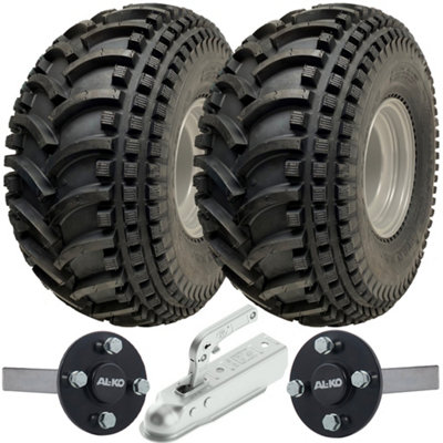 Parnells 22X11.00-8 Open Centre P308 Atv Trailer Kit Wheels Alko Axles & Spp Hitch 310Kgs Size 22
