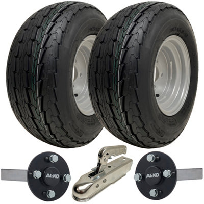 Parnells 20.5X8.00-10 Trailer Kit High Speed Road Legal Wheels Alko Hub & Stub Axle Hitch from B&Q