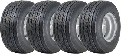 Parnells 16.5X6.50-8 Trailer Tyres Wheel Assembly 4 Inch Pcd Road Legal 355Kgs (Set Of 4) from B&Q