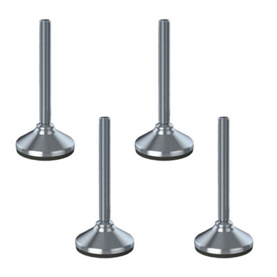 Parnells Stainless Levelling Foot M16X150 80mm Base & Anti-Vibration Pad 6000Kg -Set Of 4 from B&Q