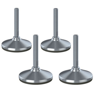 Parnells Stainless Levelling Foot M16X100 105mm Base & Anti-Vibration Pad 8800Kg-Set Of 4 from B&Q