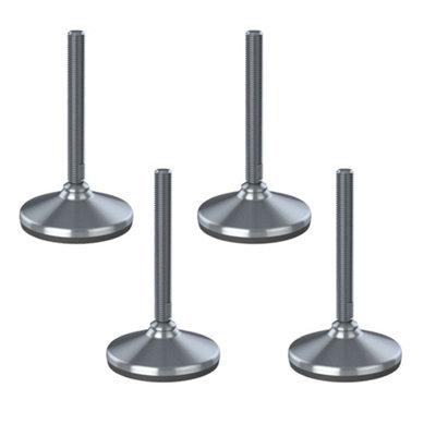 Parnells Stainless Levelling Foot M16X150 105mm Base & Anti-Vibration Pad 8800Kg-Set Of 4 from B&Q