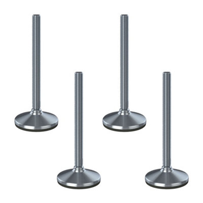 Parnells Stainless Levelling Foot M20X230 105mm Base & Anti-Vibration Pad 8800Kg-Set Of 4 from B&Q