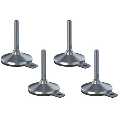 Parnells Stainless Levelling Foot M16X100 105mm Base & Anti-Vibration Pad 8800Kg-Set Of 4 from B&Q