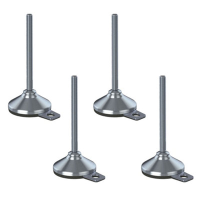 Parnells Stainless Levelling Foot M16X150 80mm Base & Anti-Vibration Pad 6000Kg -Set Of 4 from B&Q