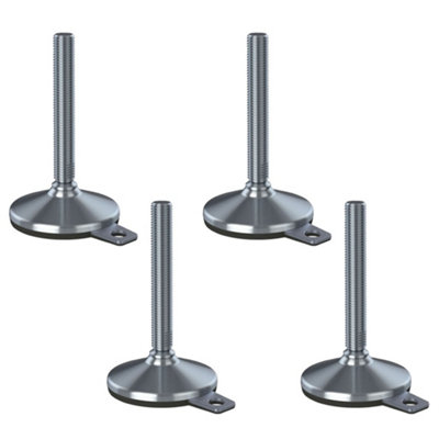 Parnells Stainless Levelling Foot M20X150 105mm Base & Anti-Vibration Pad 8800Kg-Set Of 4 from B&Q