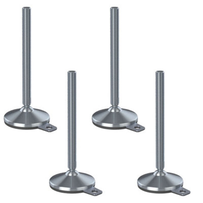 Parnells Stainless Levelling Foot M20X230 105mm Base & Anti-Vibration Pad 8800Kg-Set Of 4 from B&Q