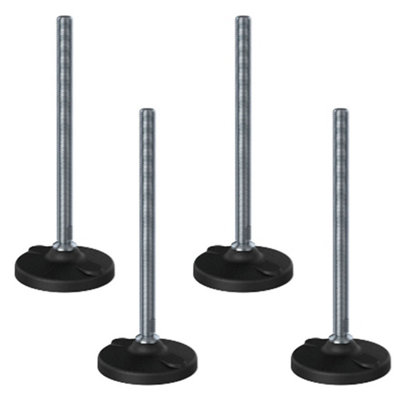 Parnells Stainless Levelling Foot M16X230 100mm Plastic Base With Holes 5000KgSet Of 4 from B&Q