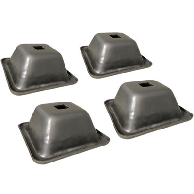 Parnells Pallet Feet Mild Steel 127mm X 127mm X 54mm High 2190Kg Each Foot (Set Of 4) from B&Q