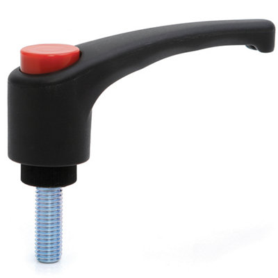 B&Q -  Clamping Handle M10X50 Male Nylon  (Zinc Thread)